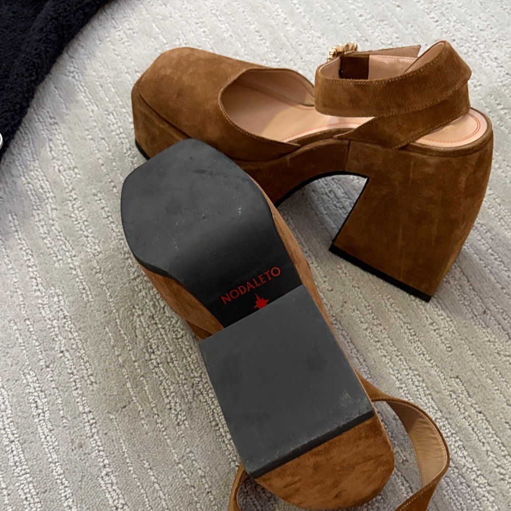 Nodaleto Brown Suede Platform Mary Jane’s - Picture 3 of 6